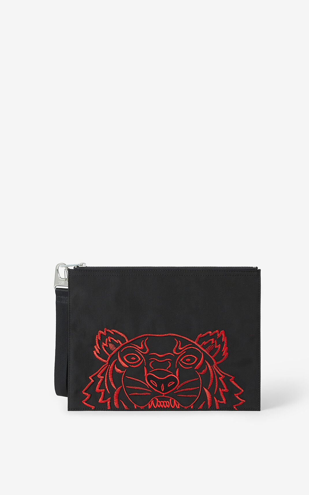 Kenzo Kampus Tiger large Clutch Çanta Bayan Siyah | 7093-UCBPO